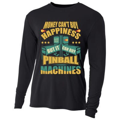 Money Cant Buy Happiness But It Can Buy Pinball Machines Cooling Performance Long Sleeve Crew