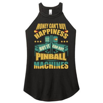 Money Cant Buy Happiness But It Can Buy Pinball Machines Women's Perfect Tri Rocker Tank
