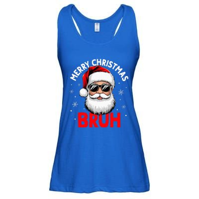 Merry Christmas Bruh Funny Santa Claus Ladies Essential Flowy Tank