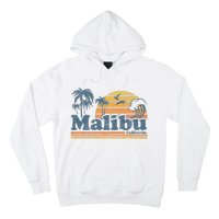 Malibu California Beach Vacation Cute Vintage Cali 70s Retro Hoodie