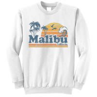 Malibu California Beach Vacation Cute Vintage Cali 70s Retro Sweatshirt