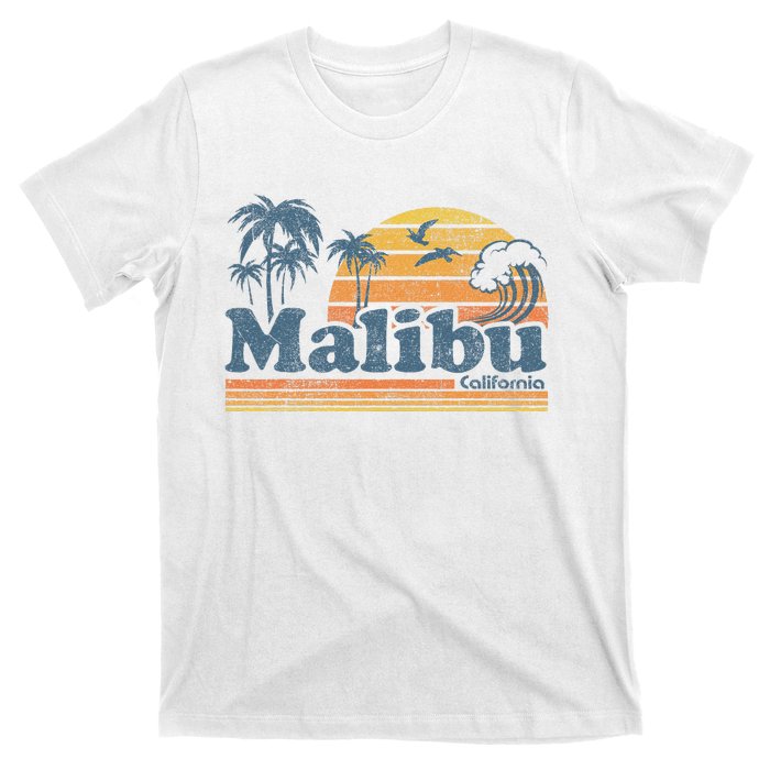 Malibu California Beach Vacation Cute Vintage Cali 70s Retro T-Shirt