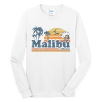 Malibu California Beach Vacation Cute Vintage Cali 70s Retro Tall Long Sleeve T-Shirt