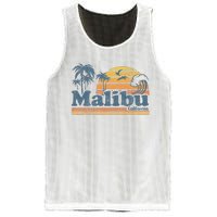 Malibu California Beach Vacation Cute Vintage Cali 70s Retro Mesh Reversible Basketball Jersey Tank