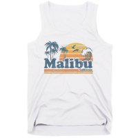 Malibu California Beach Vacation Cute Vintage Cali 70s Retro Tank Top