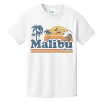 Malibu California Beach Vacation Cute Vintage Cali 70s Retro Kids T-Shirt