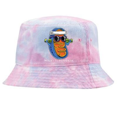 Mightychondria Cellular Biology Science Teacher Funny Gift Tie-Dyed Bucket Hat