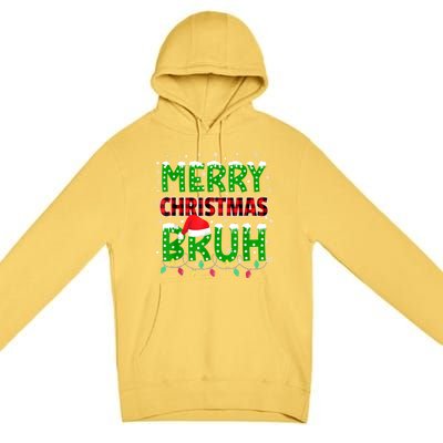 Merry Christmas Bruh Holiday Festive Premium Pullover Hoodie