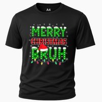 Merry Christmas Bruh Holiday Festive Cooling Performance Crew T-Shirt