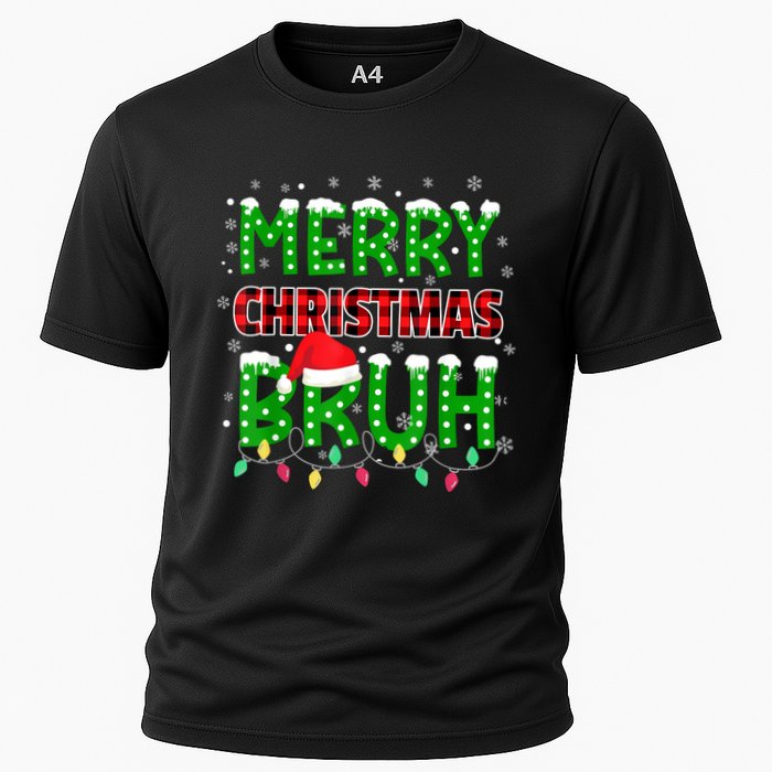 Merry Christmas Bruh Holiday Festive Cooling Performance Crew T-Shirt