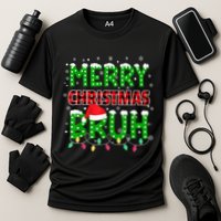 Merry Christmas Bruh Holiday Festive Cooling Performance Crew T-Shirt