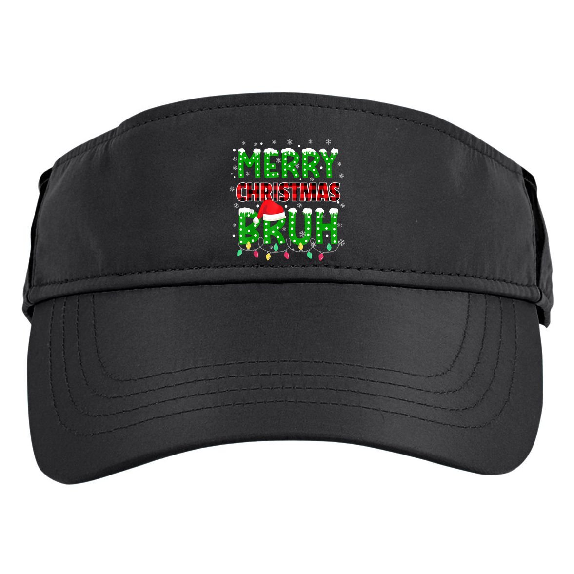 Merry Christmas Bruh Holiday Festive Adult Drive Performance Visor