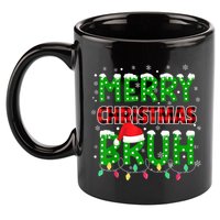 Merry Christmas Bruh Holiday Festive 11oz C Handle Ceramic Mug
