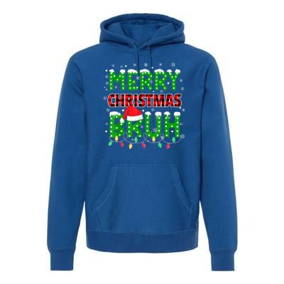 Merry Christmas Bruh Holiday Festive Premium Hoodie