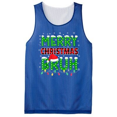 Merry Christmas Bruh Holiday Festive Mesh Reversible Basketball Jersey Tank