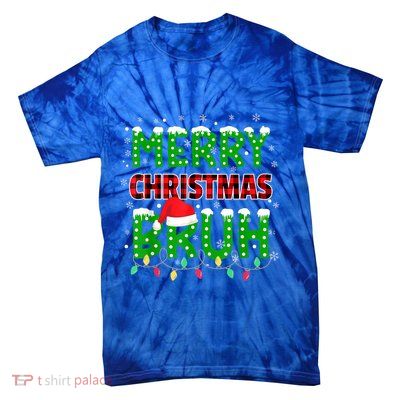 Merry Christmas Bruh Holiday Festive Tie-Dye T-Shirt