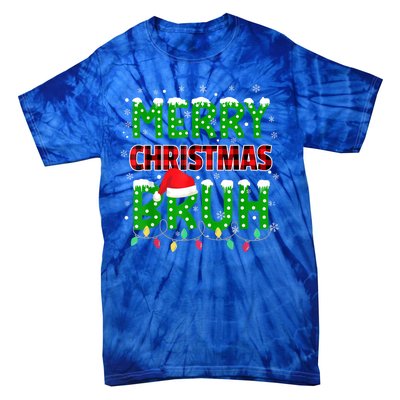 Merry Christmas Bruh Holiday Festive Tie-Dye T-Shirt