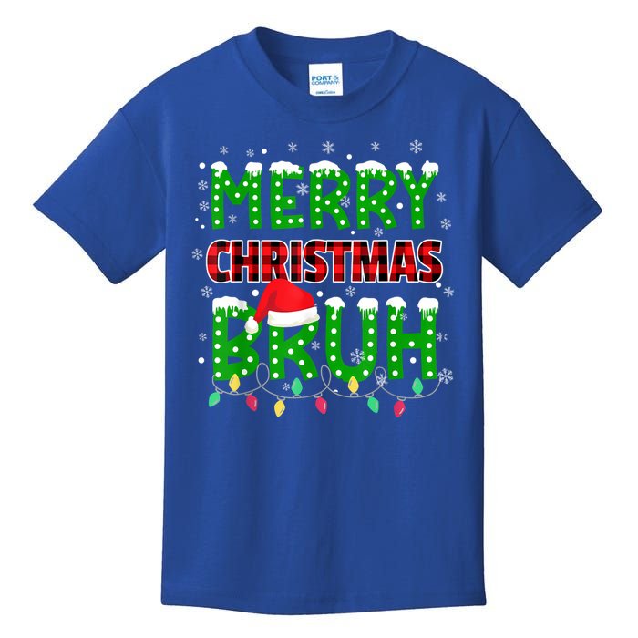 Merry Christmas Bruh Holiday Festive Kids T-Shirt