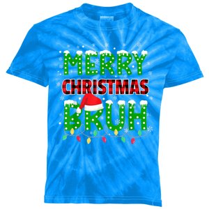 Merry Christmas Bruh Holiday Festive Kids Tie-Dye T-Shirt