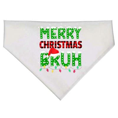 Merry Christmas Bruh Holiday Festive USA-Made Doggie Bandana