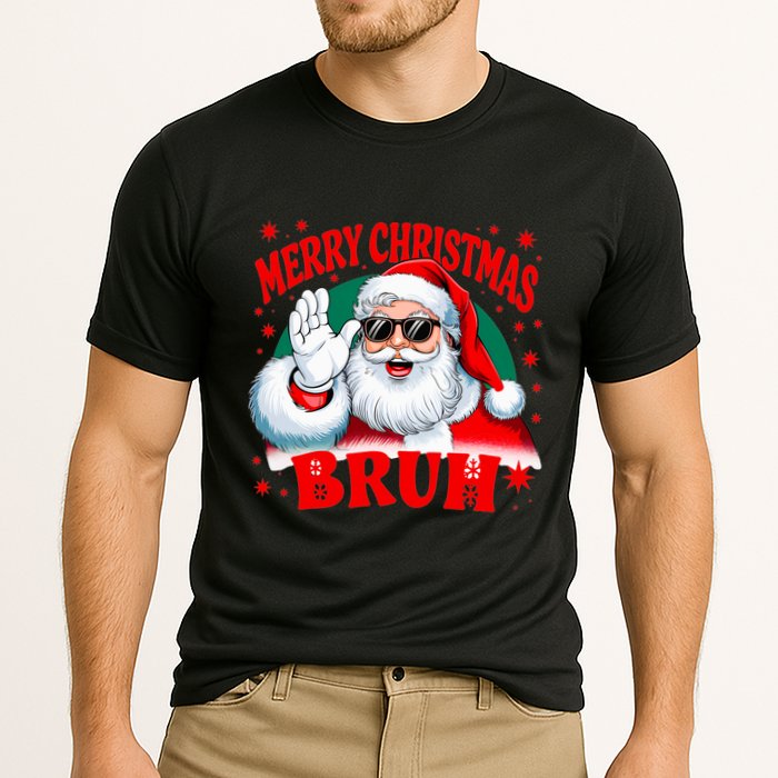 Merry Christmas Bruh Santa Claus Funny Cooling Performance Crew T-Shirt