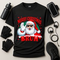 Merry Christmas Bruh Santa Claus Funny Cooling Performance Crew T-Shirt