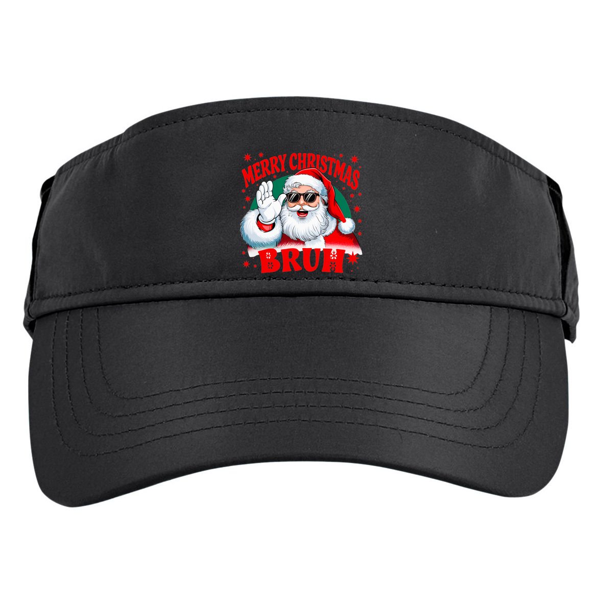 Merry Christmas Bruh Santa Claus Funny Adult Drive Performance Visor