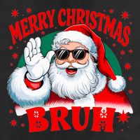 Merry Christmas Bruh Santa Claus Funny Adult Drive Performance Visor
