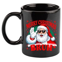 Merry Christmas Bruh Santa Claus Funny 11oz C Handle Ceramic Mug