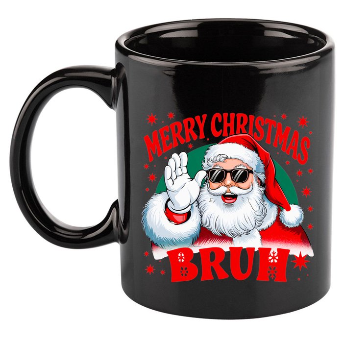 Merry Christmas Bruh Santa Claus Funny 11oz C Handle Ceramic Mug