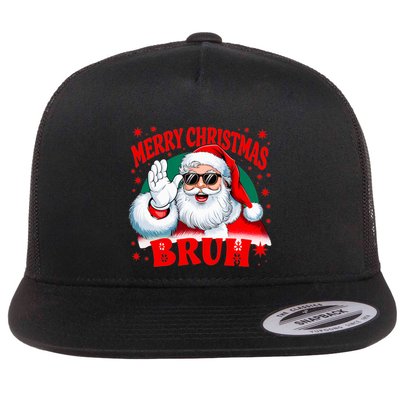 Merry Christmas Bruh Santa Claus Funny Flatbill Hat