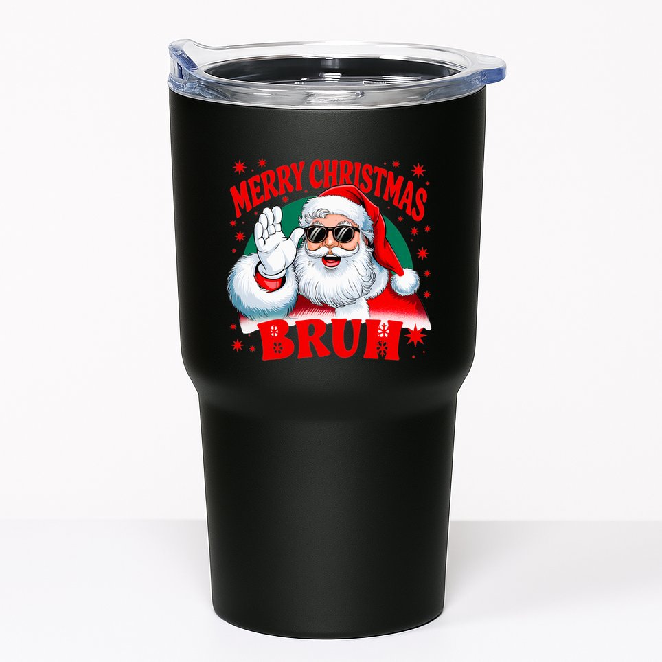 Merry Christmas Bruh Santa Claus Funny Tumbler