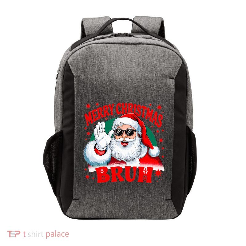 Merry Christmas Bruh Santa Claus Funny Vector Backpack