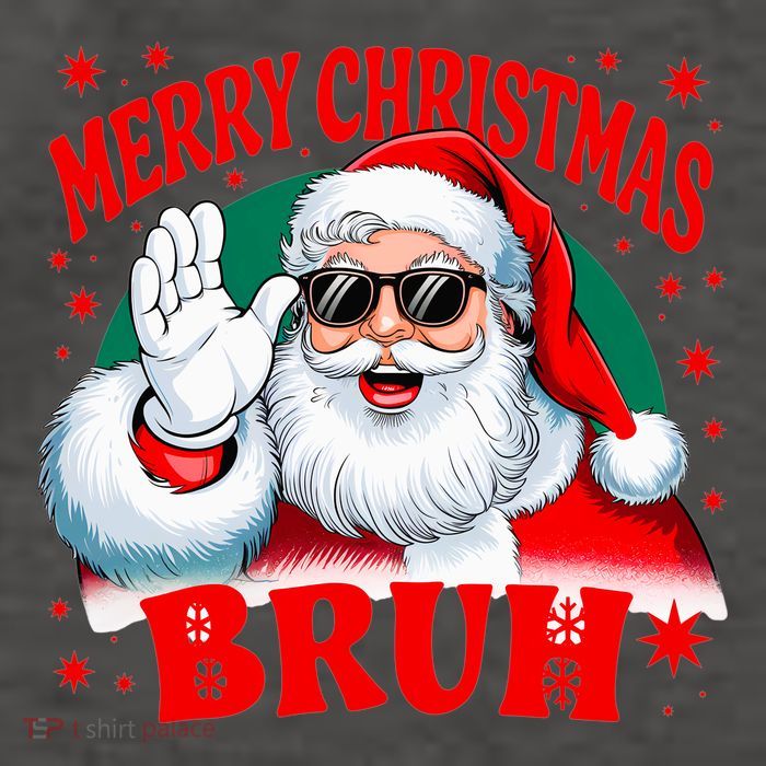 Merry Christmas Bruh Santa Claus Funny Vector Backpack
