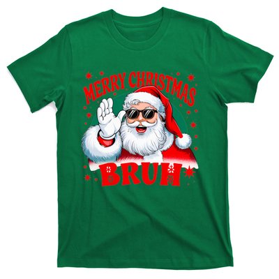 Merry Christmas Bruh Santa Claus Funny T-Shirt