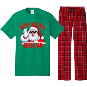 Merry Christmas Bruh Santa Claus Funny Pajama Set