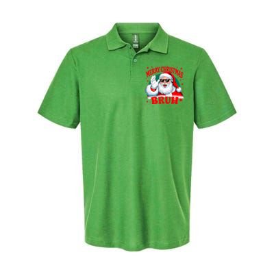 Merry Christmas Bruh Santa Claus Funny Softstyle Adult Sport Polo