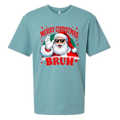 Merry Christmas Bruh Santa Claus Funny Sueded Cloud Jersey T-Shirt