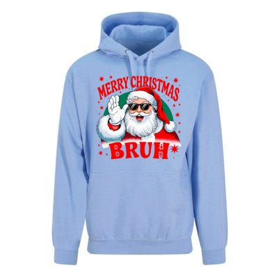 Merry Christmas Bruh Santa Claus Funny Unisex Surf Hoodie