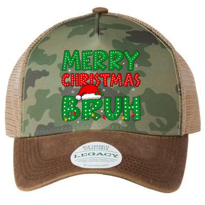 Merry Christmas Bruh Meme Funny Holiday Legacy Tie Dye Trucker Hat