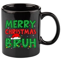 Merry Christmas Bruh Meme Funny Holiday 11oz C Handle Ceramic Mug