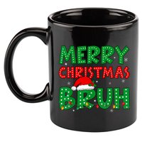 Merry Christmas Bruh Meme Funny Holiday 11oz C Handle Ceramic Mug
