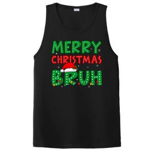 Merry Christmas Bruh Meme Funny Holiday PosiCharge Competitor Tank