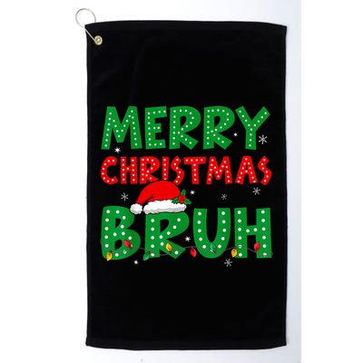 Merry Christmas Bruh Meme Funny Holiday Golf Towel