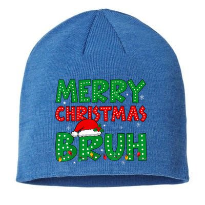 Merry Christmas Bruh Meme Funny Holiday Sustainable Beanie