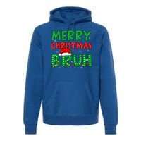 Merry Christmas Bruh Meme Funny Holiday Premium Hoodie