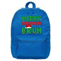 Merry Christmas Bruh Meme Funny Holiday 16 in Basic Backpack