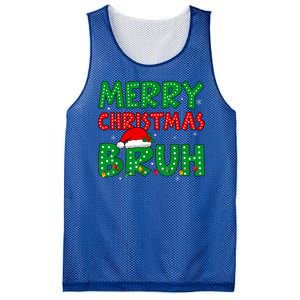 Merry Christmas Bruh Meme Funny Holiday Mesh Reversible Basketball Jersey Tank