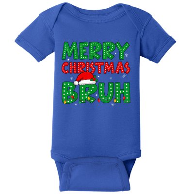 Merry Christmas Bruh Meme Funny Holiday Baby Bodysuit