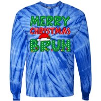 Merry Christmas Bruh Meme Funny Holiday Tie-Dye Long Sleeve Shirt